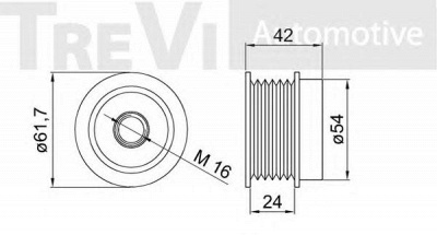 TREVI AUTOMOTIVE ap1180 -  Механизм свободного хода генератора